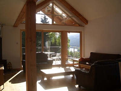 View from lounge area of Rathad an Drobhair Self Catering in Strathconon